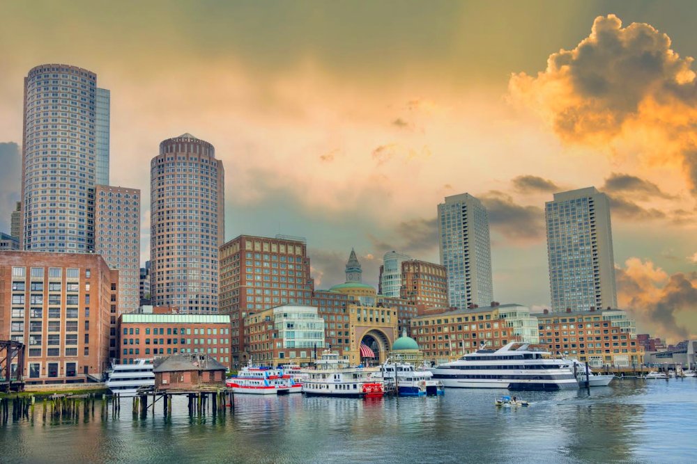 boston al atardecer