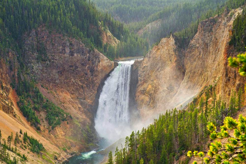 lower falls en yellowstone