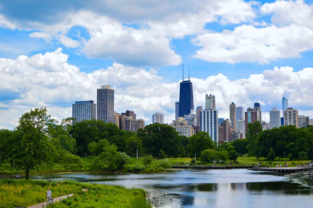 chicago en una vista desde lincoln park