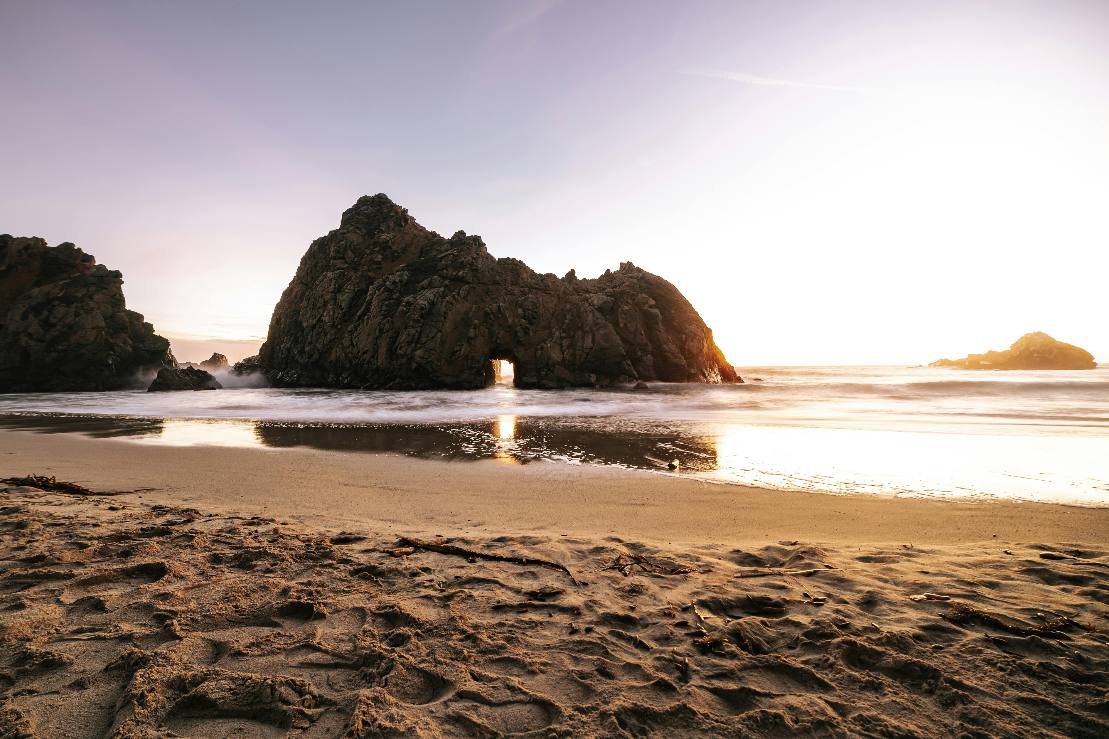 atardecer en el big sur