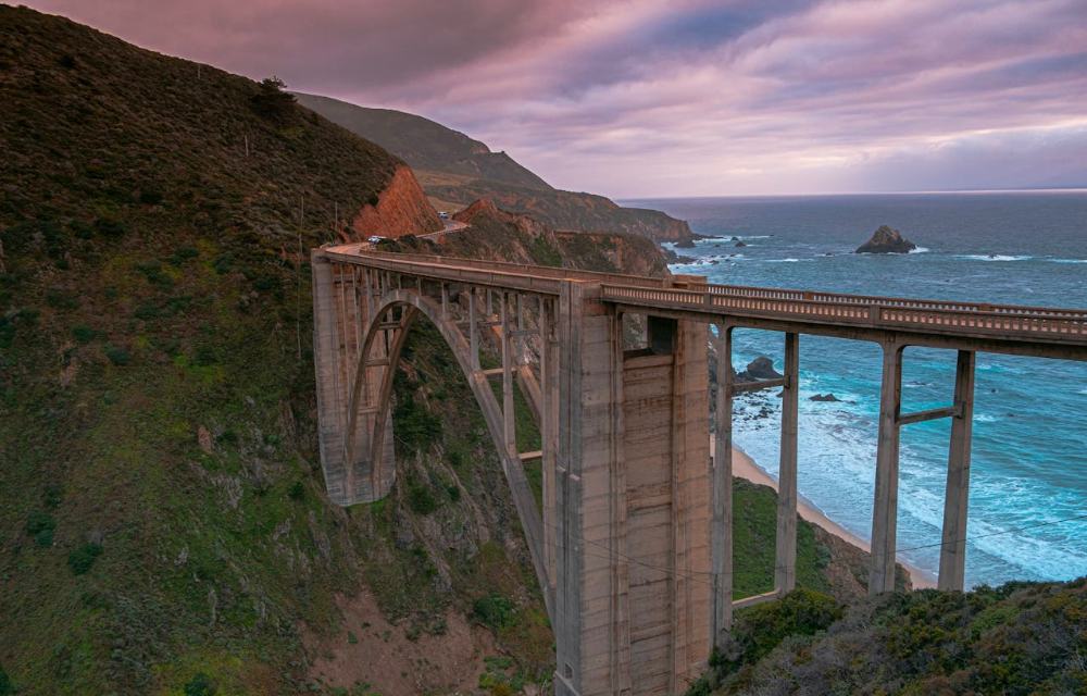 El puente famoso del Big Sur
