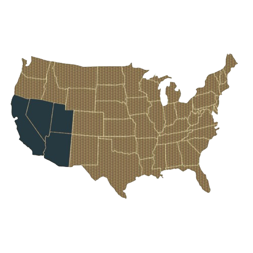 mapa de usa con ruta basica de costa oeste